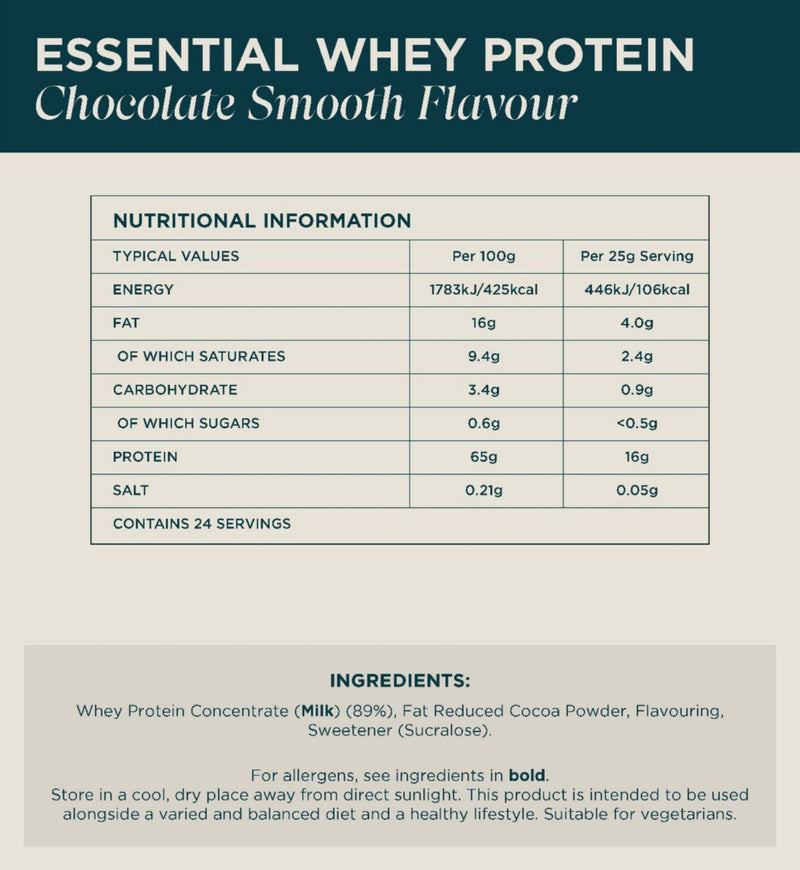Myprotein Essential Whey Protein Chocolate Smooth 600g, UK version