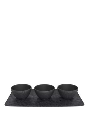 Villeroy Boch Manufacture Rock Porcelain Dip Set 4 Piece