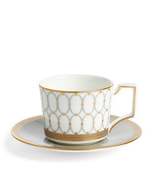 Wedgwood Renaissance Grey Coffee Cup and Saucer (70ml)