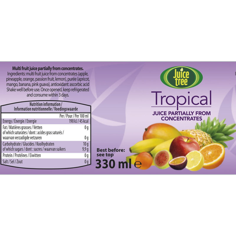 Juice Tree Tropical Juice 12 x 330ml - British product