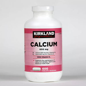 Kirkland Signature Calcium & Vitamin D3 Dietary Supplement Tablets, 600 Count