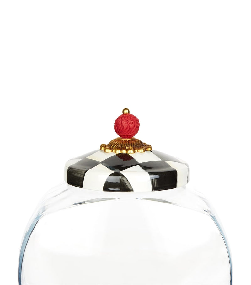 MacKenzie-Childs Courtly Check cookie jar, UK version