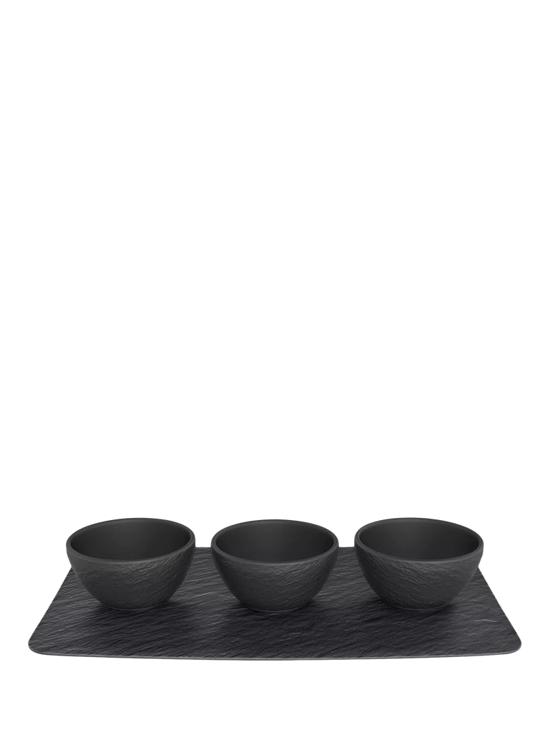Villeroy Boch Manufacture Rock Porcelain Dip Set 4 Piece