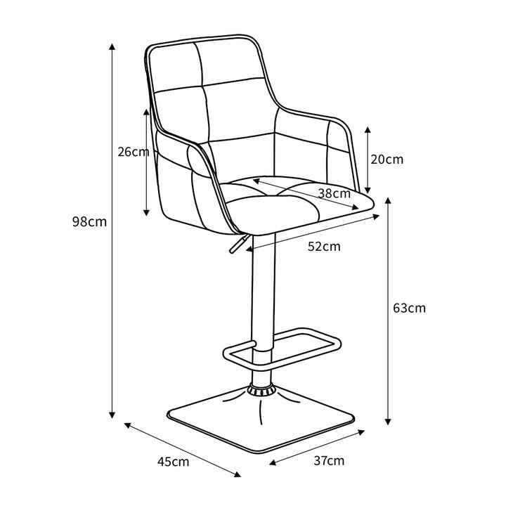 Shankar light grey bar stool 2 pack - British product