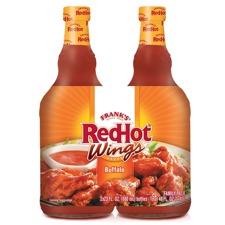 Frank's RedHot Wings Buffalo Sauce 2x680ml, UK version