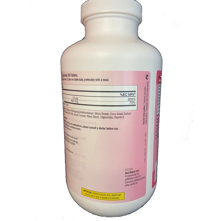 Kirkland Signature Calcium & Vitamin D3 600 tablets, UK version