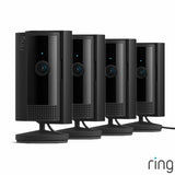 Ring wired indoor security camera 4 pack black - British product