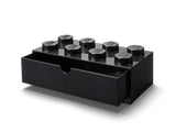 8-Stud Desk Drawer black finish rectangular storage unit, UK version