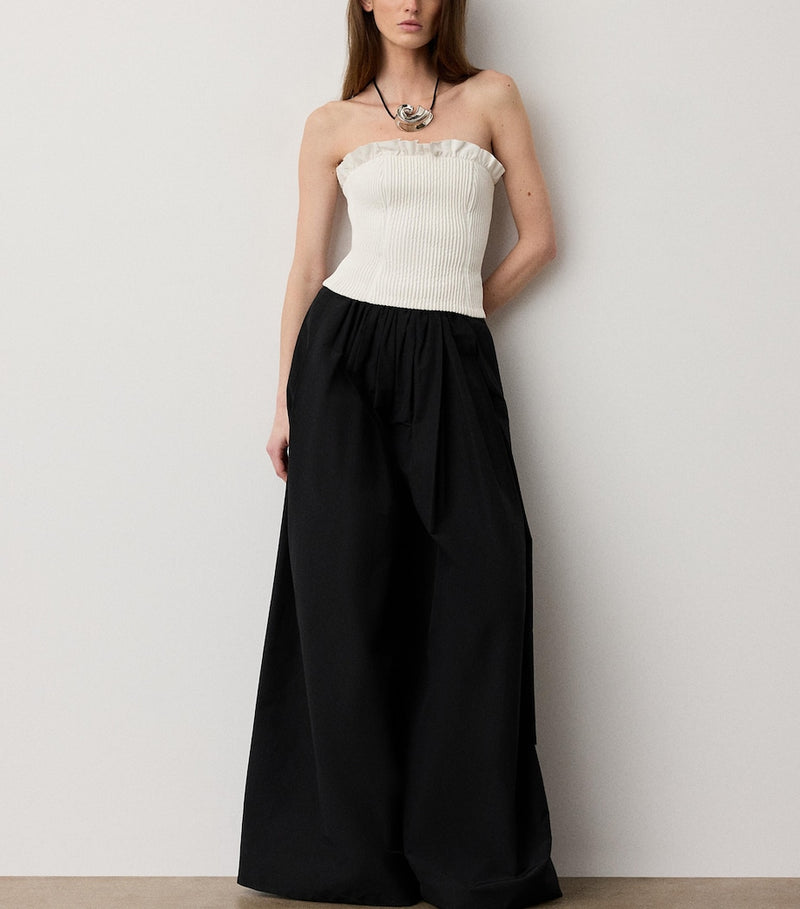 Ralph Lauren Collection Leather Fisher Bustier Top