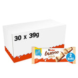 Kinder Bueno white chocolate bar with hazelnut and wafer 39g, imported from the UK
