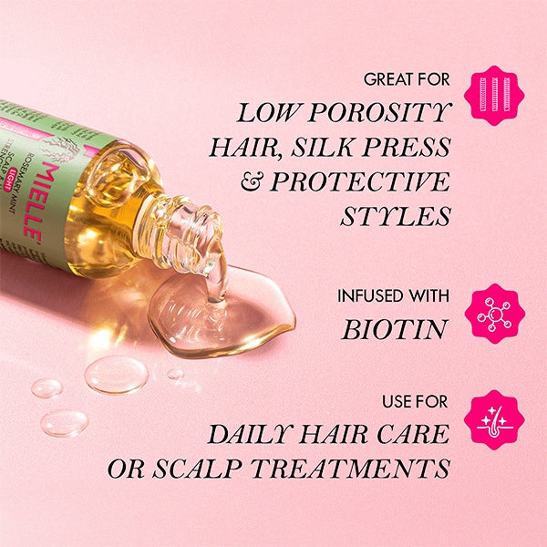 Mielle Rosemary Mint Scalp & Hair Strengthening Oil Light 59ml, UK version