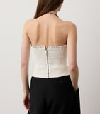 Ralph Lauren Collection Leather Fisher Bustier Top