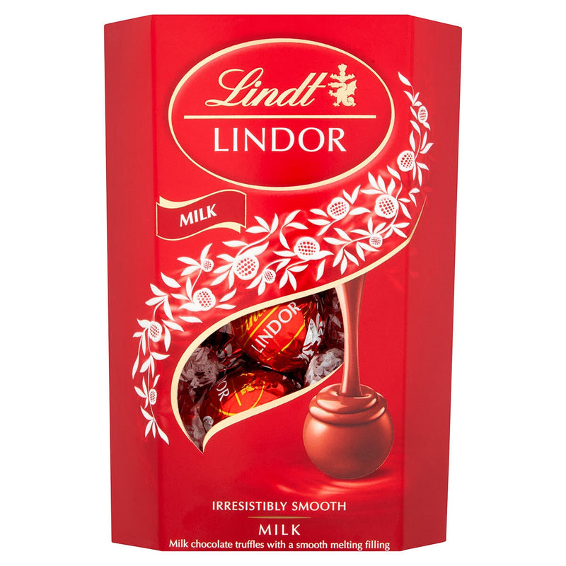 Lindt Lindor milk chocolate truffles 4 x 200g gift box, imported from the UK