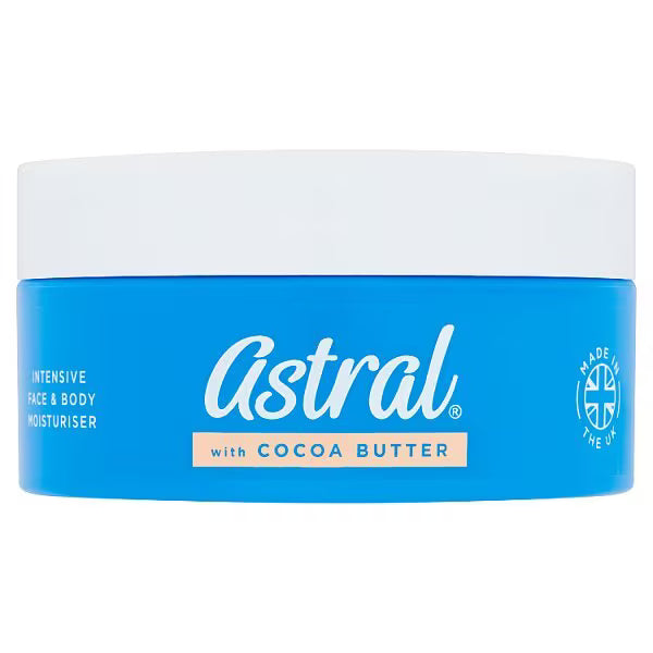 Astral intensive moisturiser with cocoa butter 200ml (British brand)