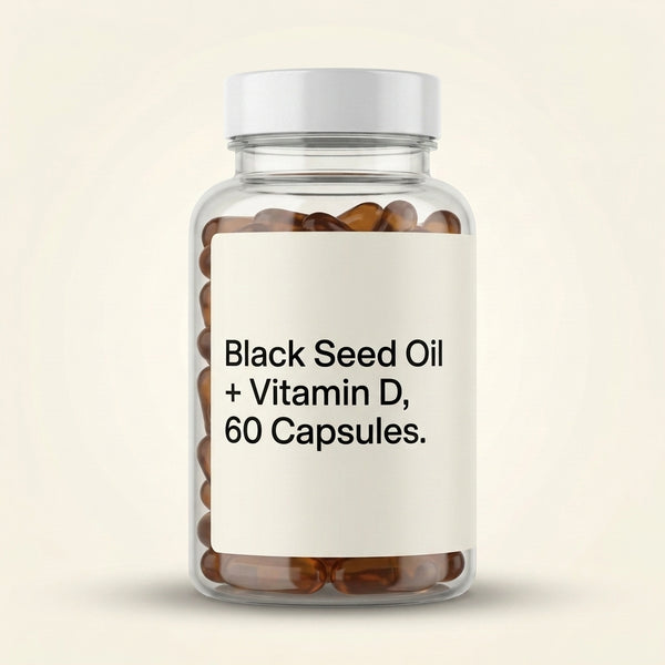 Holland & Barrett Black Seed Oil + Vitamin D Capsules 60