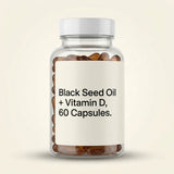 Holland & Barrett Black Seed Oil + Vit D 60 Capsules - British product